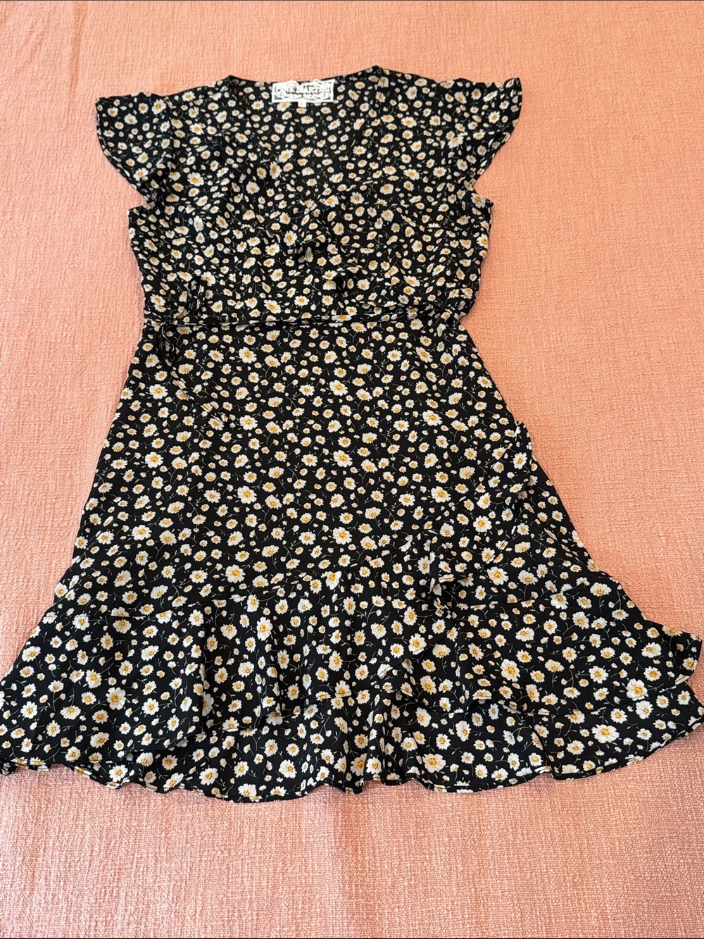 Pink Martini large wm’s Black Daisy Print Mini Dress